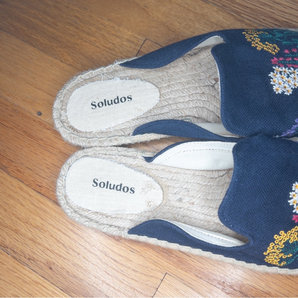 Soludos Embroidered Wildflower Espadrille Mule Slides - Picture 7 of 7